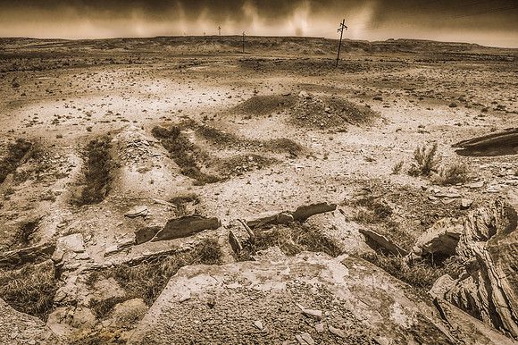 Anazazi Ruins With Draglines